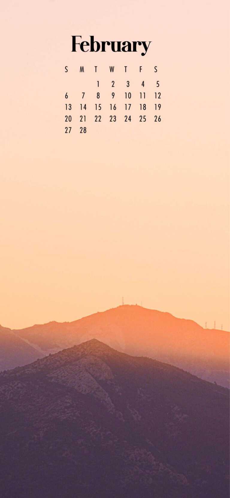 2022 February Calendar Wallpaper iXpap