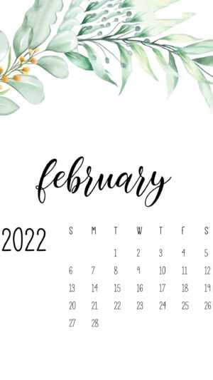 February 2022 Calendar Wallpaper