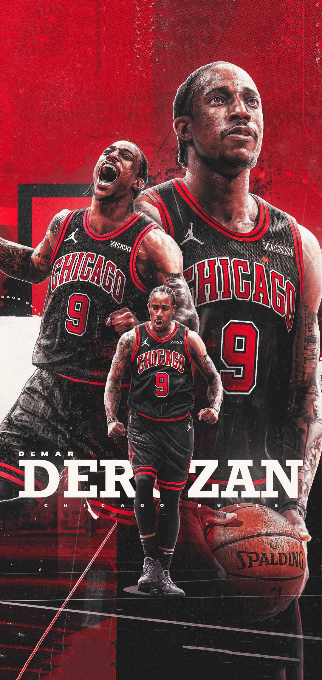 Download Demar Derozan Showing His Team Jersey Wallpaper