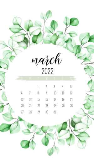 March 2022 Calendar Wallpaper