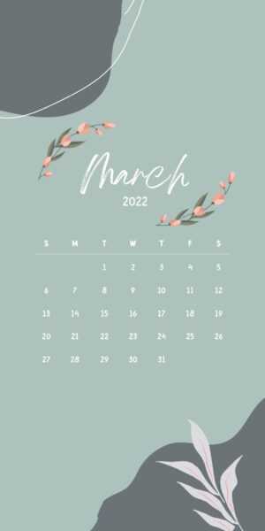 March 2022 Calendar Wallpaper