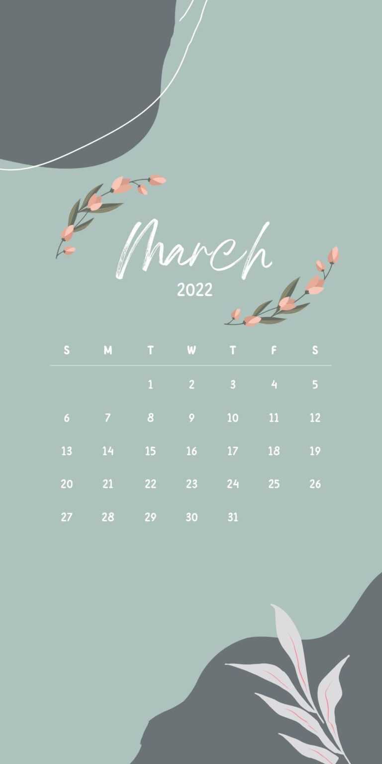 2022 March Calendar Wallpaper - iXpap