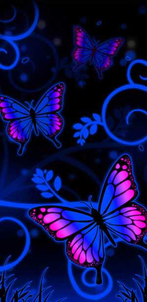 Purple Butterfly Background