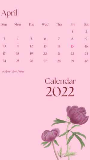 2022 April Calendar Wallpaper