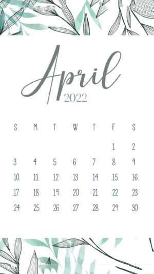 2022 April Calendar Wallpaper