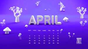 April 2022 Calendar Wallpaper