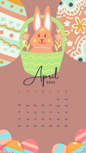 April Calendar 2022 Wallpaper