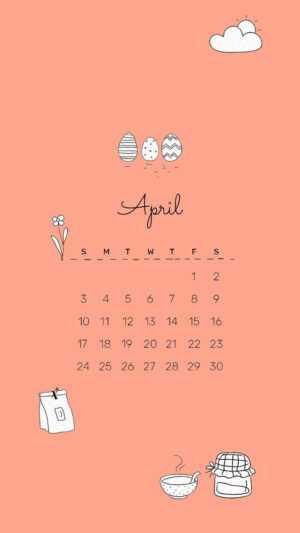 April Calendar 2022 Wallpaper