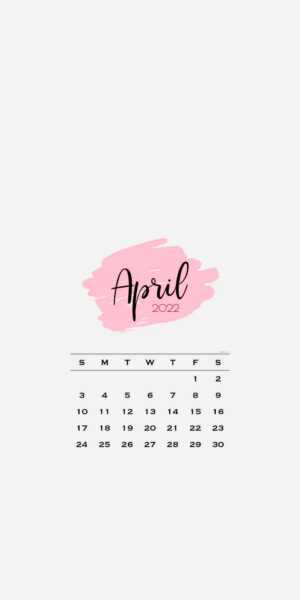 April Calendar Wallpaper 2022