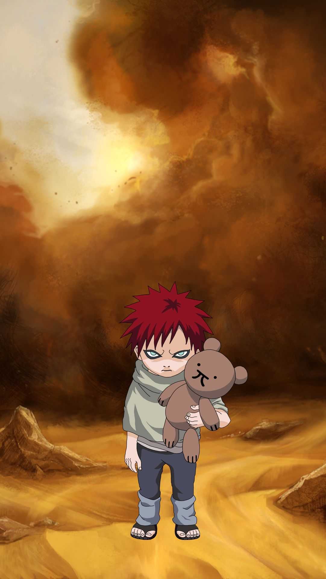 Download Gaara Of The Desert Naruto Black Wallpaper