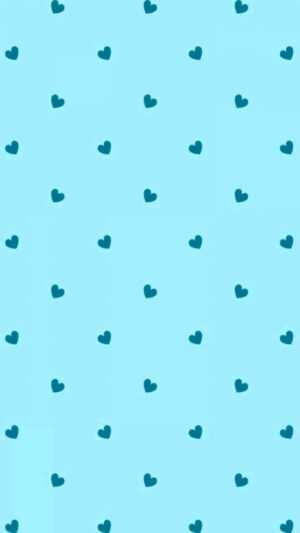 Turquoise Hearts Wallpaper