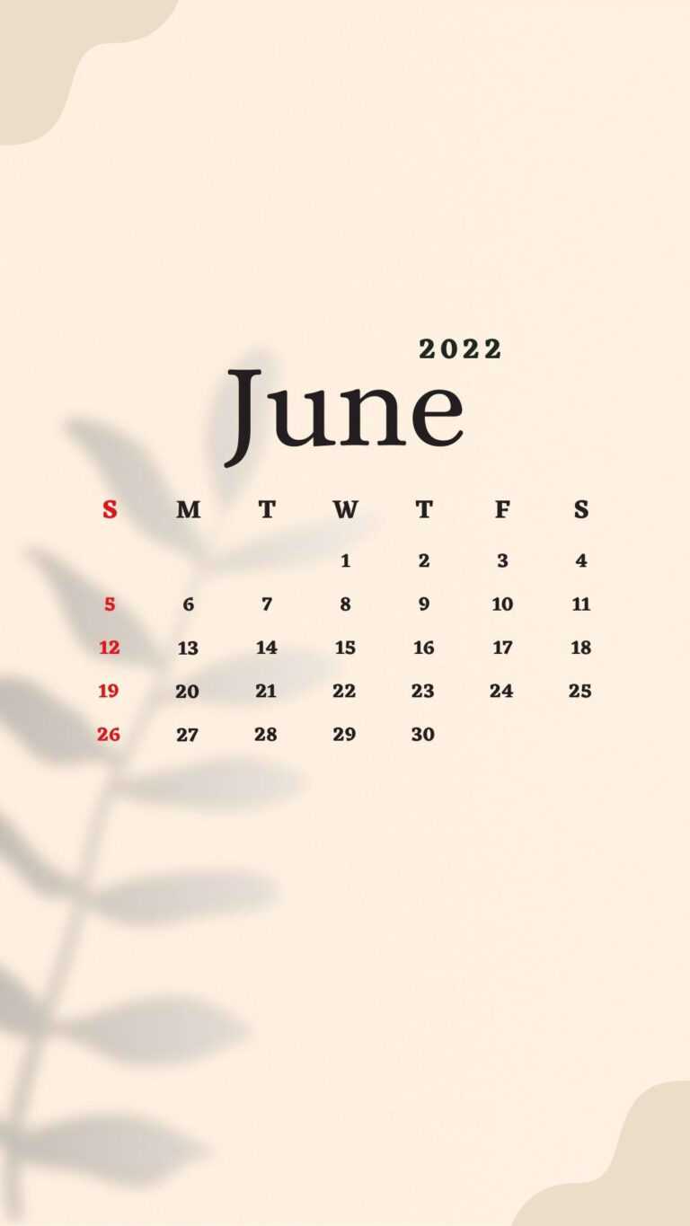 June Calendar Wallpaper 2022 iXpap