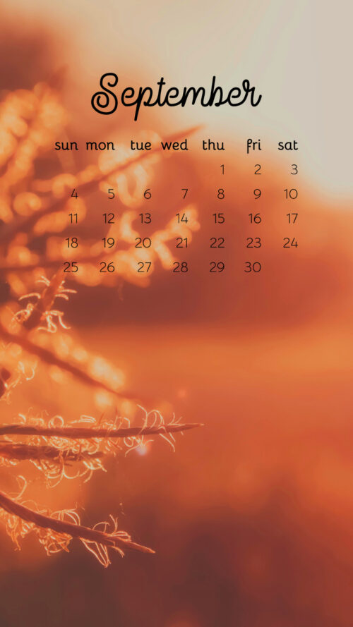 2022 September Calendar Wallpaper iXpap