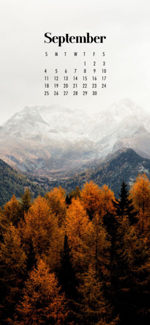 2022 September Calendar Wallpaper