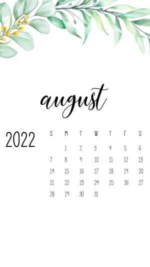 August 2022 Calendar Wallpaper