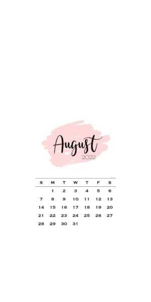 August Calendar Wallpaper 2022