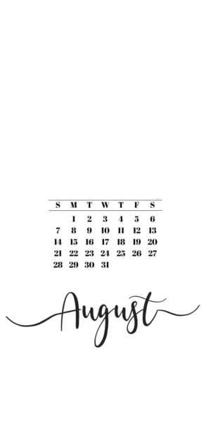 August Calendar Wallpaper 2022