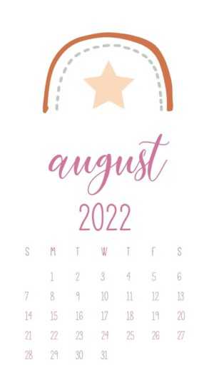 August Calendar Wallpaper 2022