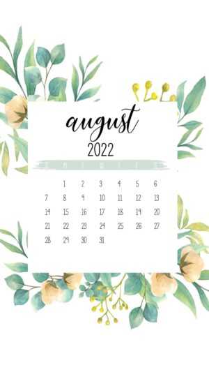 August Calendar Wallpaper 2022