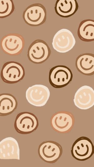 Brown Smiley Face Wallpaper