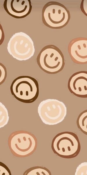 Brown Smiley Face Wallpaper