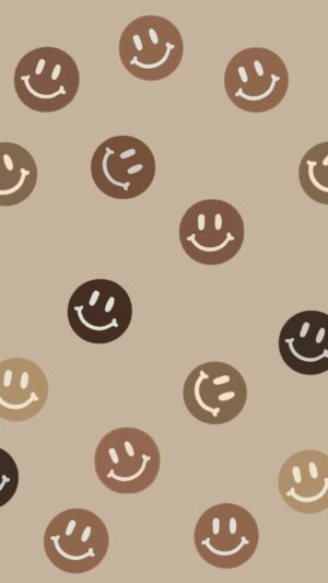 Brown Smiley Face Wallpaper