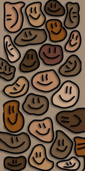 Brown Smiley Face Wallpaper