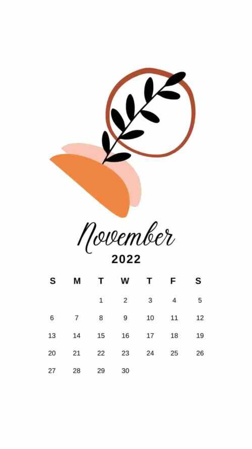 2022 November Calendar Wallpaper - iXpap