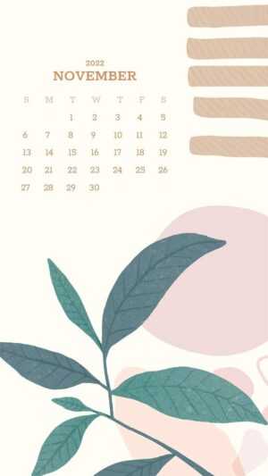 2022 November Calendar Wallpaper