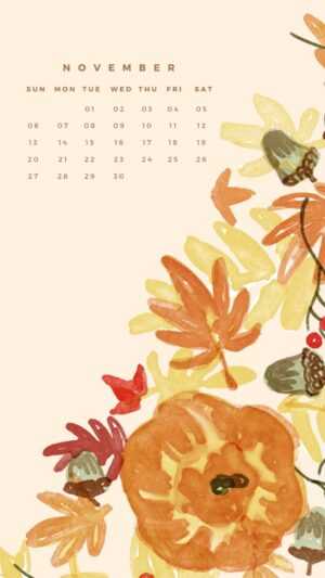 2022 November Calendar Wallpaper