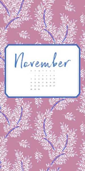 2022 November Calendar Wallpaper