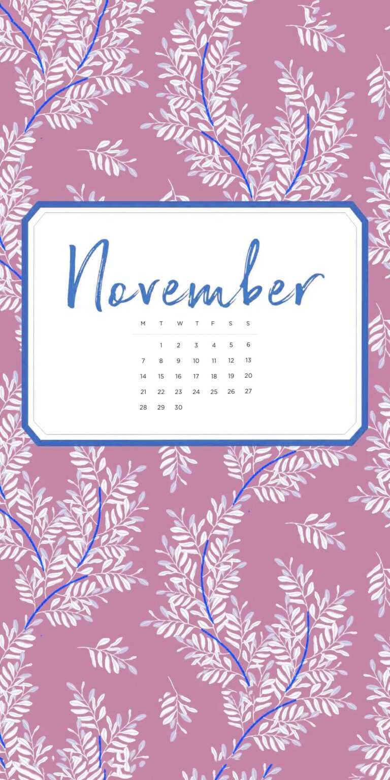 November Calendar Wallpaper 2022 iXpap