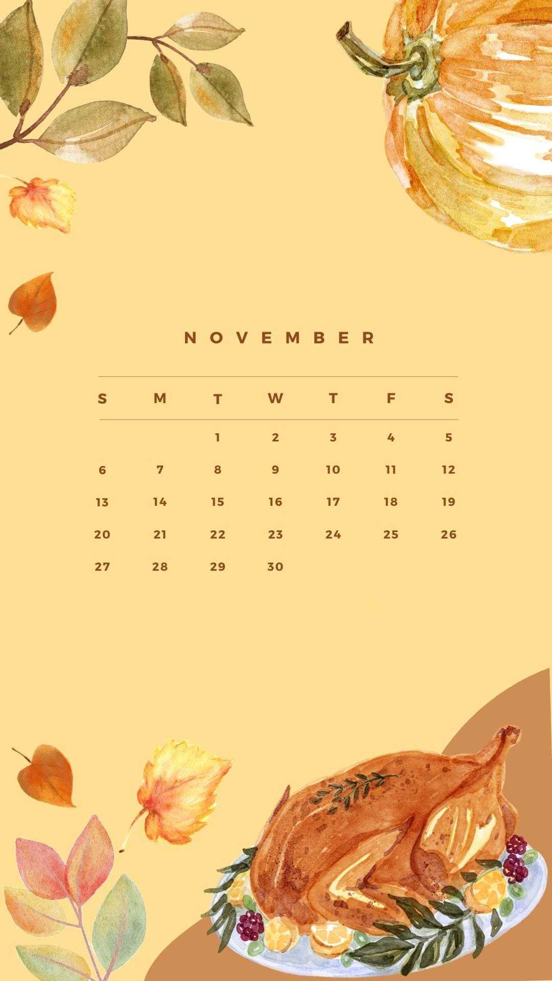 2022 November Calendar Wallpaper - iXpap