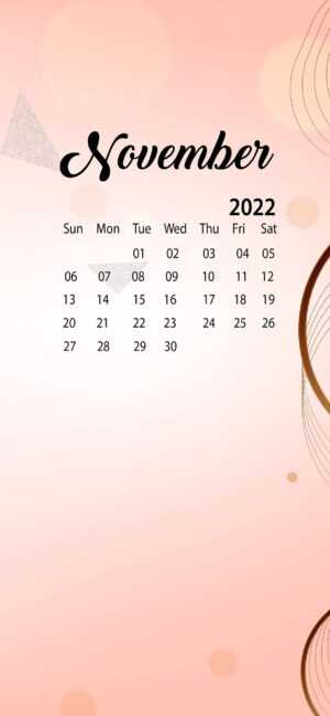 November 2022 Calendar Wallpaper