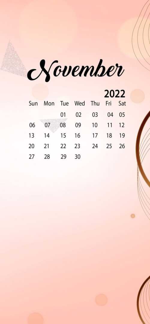 November Calendar Wallpaper 2022 - iXpap