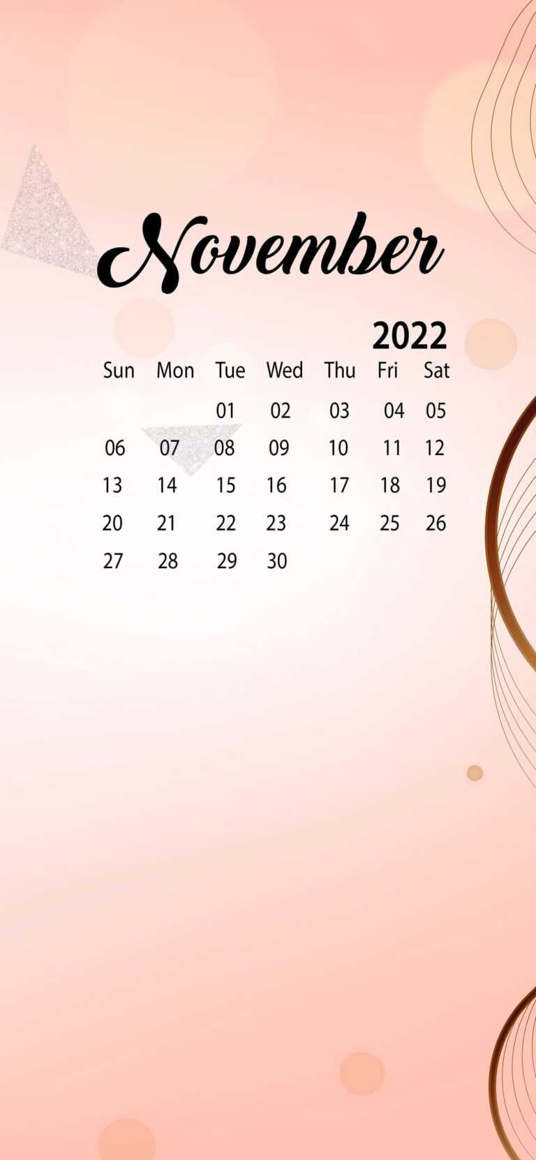 November Calendar Wallpaper 2022 iXpap