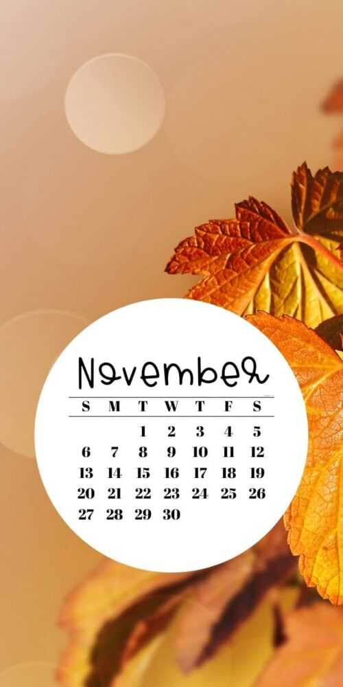 November Calendar Wallpaper 2022 iXpap