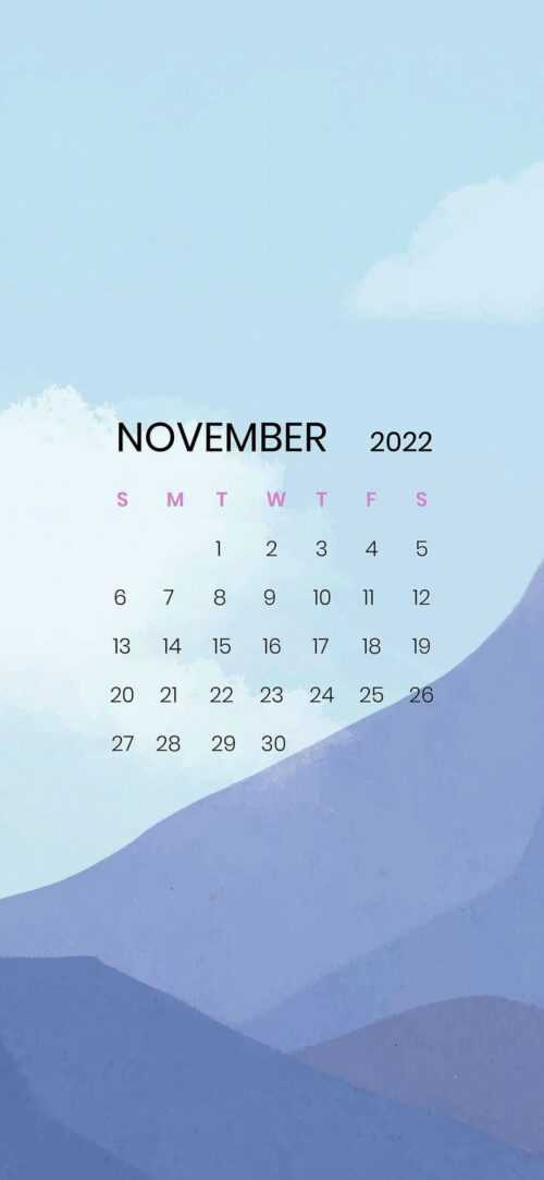 November Calendar Wallpaper 2022 iXpap