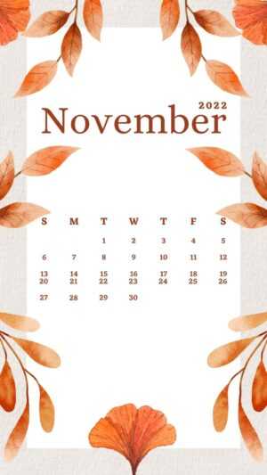 November Calendar 2022 Wallpaper
