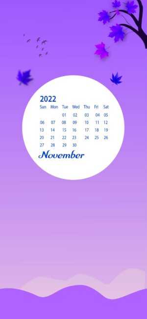 November Calendar Wallpaper 2022