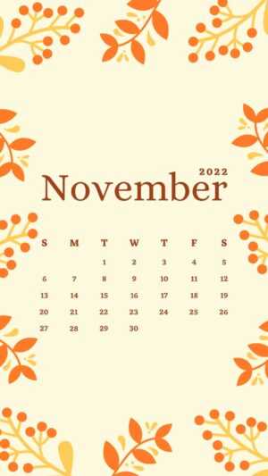 November Calendar Wallpaper 2022