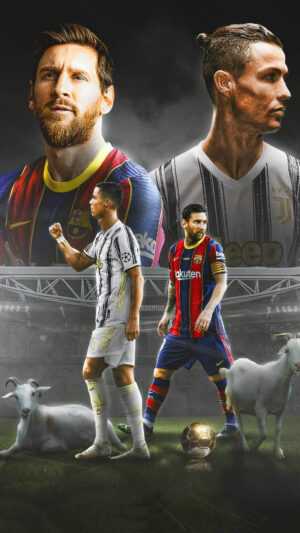 Messi and Ronaldo Wallpaper