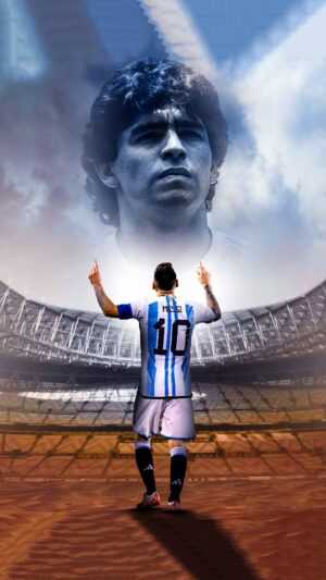 Maradona Messi Wallpaper