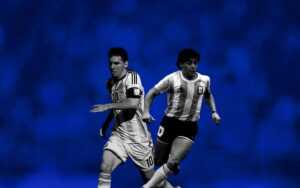 Maradona and Messi Wallpaper