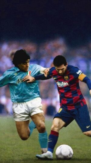 Maradona and Messi Wallpaper