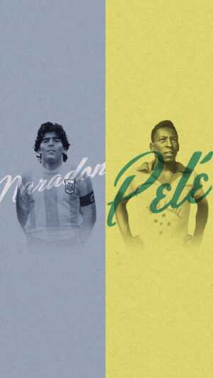 Pele and Maradona Wallpaper