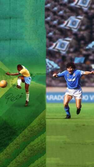 Pele and Maradona Wallpaper