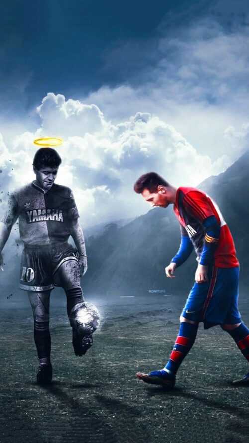 Messi Maradona Wallpaper - iXpap