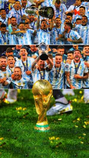 Messi World Cup Trophy Wallpaper