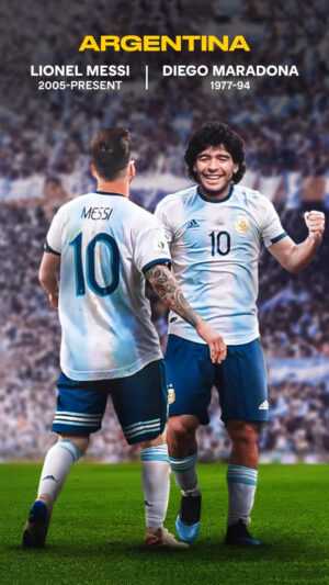 Messi and Maradona Wallpaper